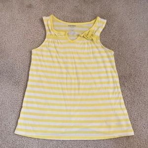 Old Navy Girls Yellow & White Striped Tank Top Small (6-7)